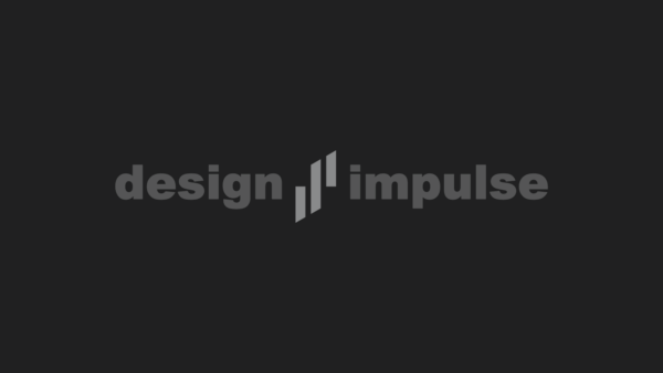 Design Impulse logo on background in black & white